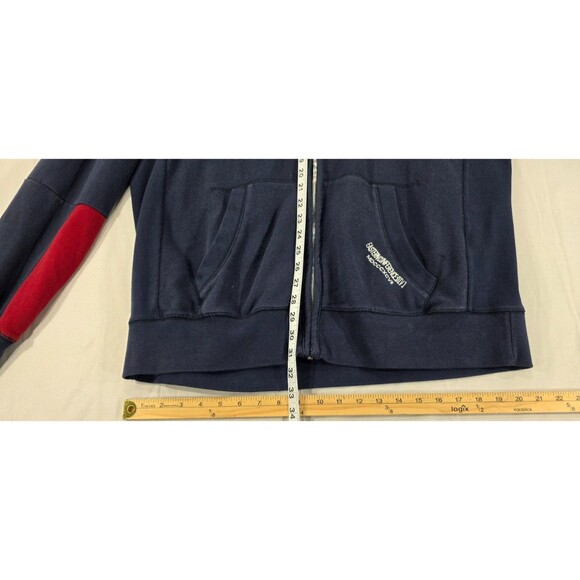 Vintage 90s Rugby USA Starter Jacket Varsity Letterman Patches Zip Navy Blue 2XL - Picture 16 of 16